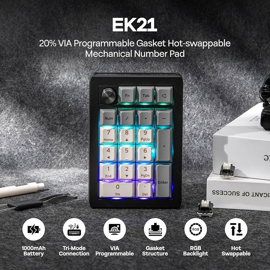 Amazon | EPOMAKER EK21 VIA ガスケット テンキー ゲーミング